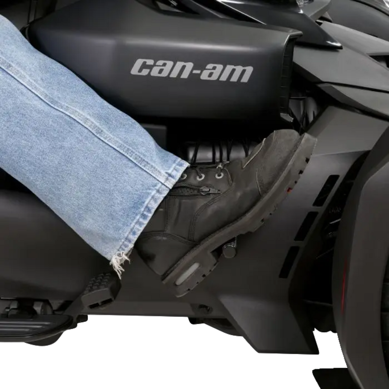 SHOW CHROME Highway Rest - Adjustable Highway Pegs / Satin Black with Contrast Cut / Can-Am 1620-2500
