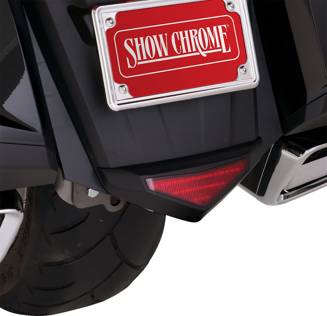 SHOW CHROME Marvel Lower Run and Brake Light - Lower Trim Light / Rear Fender / Black / '18-'26 GL1800 2040-3048