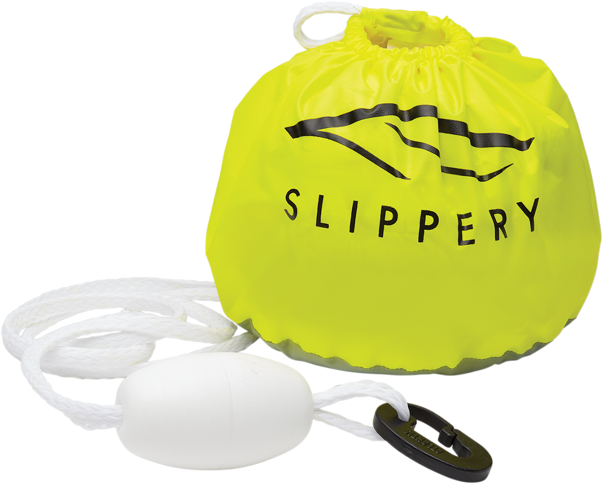 SLIPPERY Anchor Bag - Anchor Bag with Rope/Float/Black Snap Hook / Neon Yellow 4850-0077