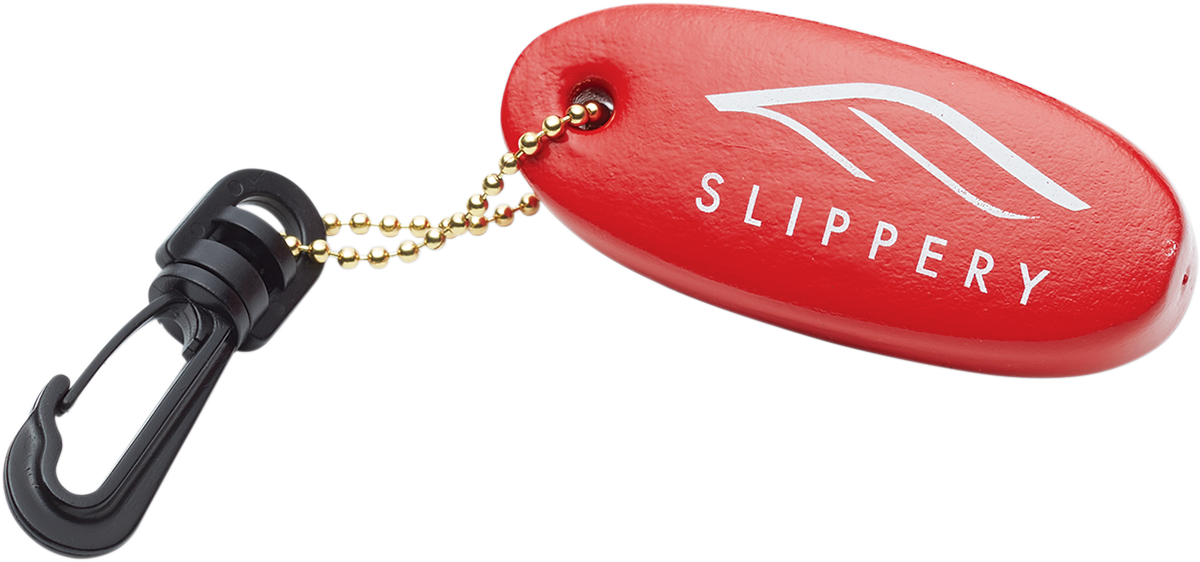 SLIPPERY Key Float - Key Float with Snap Hook / Red/Black/White 4850-0079