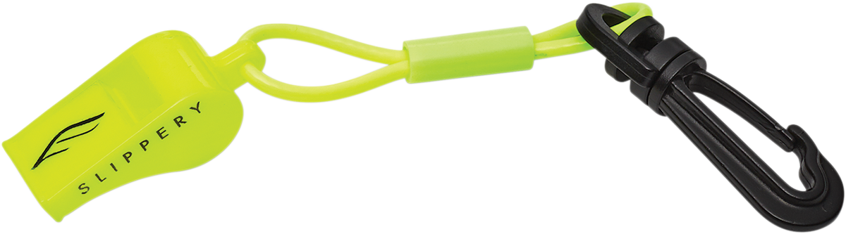 SLIPPERY Whistle with Clip - Whistle with Black Snap Hook / Neon Yellow 4850-0080