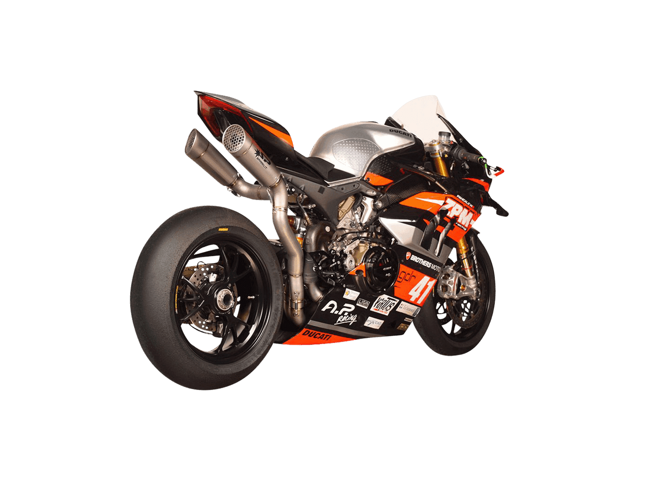 Spark Ducati Panigale V4 S/R Streetfighter "Double Grid-O" Titanium Semi-Full Exhaust System (SingleArm Rear) (Panigale V4 2018-2024 / Streetfighter V4 2020-2024)