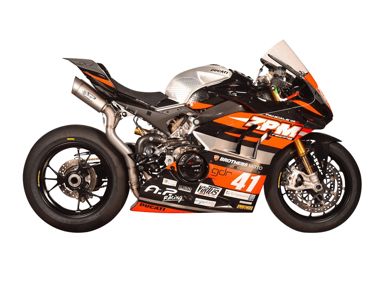 Spark Ducati Panigale V4 S/R Streetfighter "Double Grid-O" Titanium Semi-Full Exhaust System (SingleArm Rear) (Panigale V4 2018-2024 / Streetfighter V4 2020-2024)