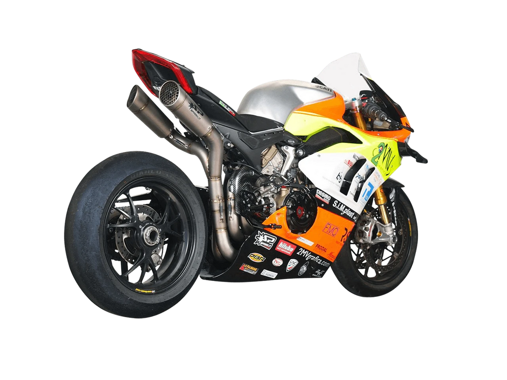 Spark Ducati Panigale V4 S/R Streetfighter "Double Grid-O" Titanium Full Exhaust System (WSBK Evolution) (SingleArm Rear) (Panigale V4 2018-2024 / Streetfighter V4 2020-2024)