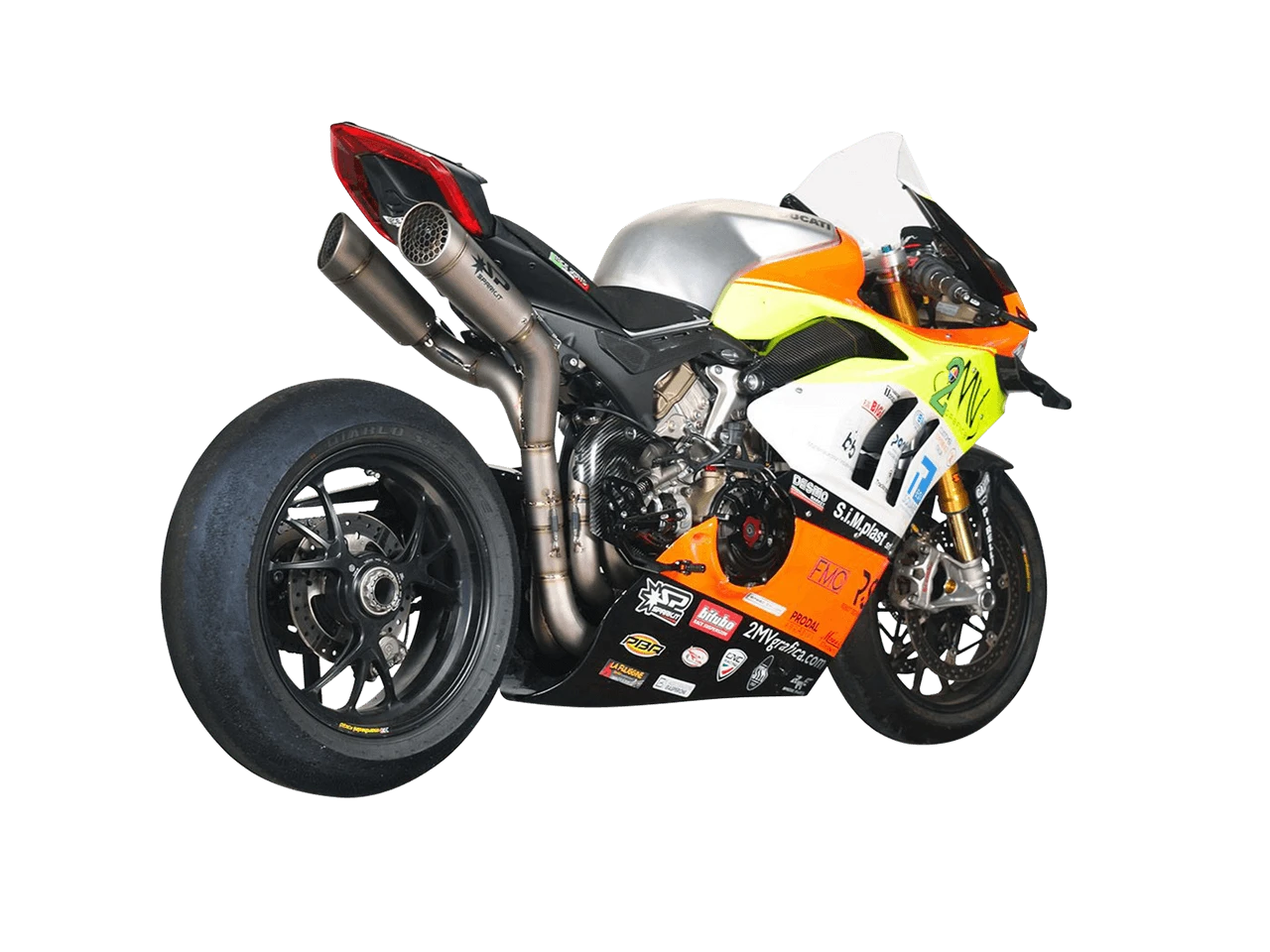 Spark Ducati Panigale V4 S/R Streetfighter "Double Grid-O" Titanium Full Exhaust System (WSBK Evolution) (SingleArm Rear) (Panigale V4 2018-2024 / Streetfighter V4 2020-2024)