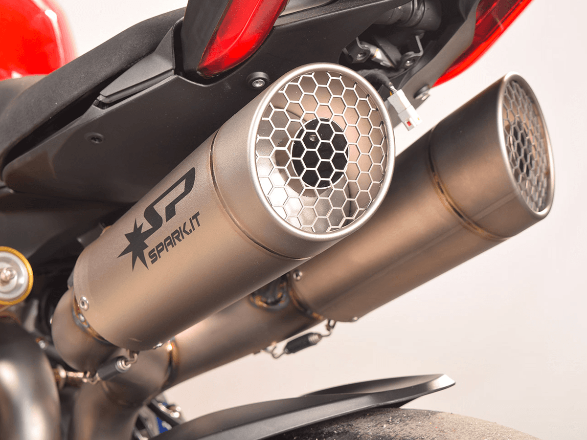 Spark Ducati Panigale V2 / 959 "Double Grid-O" Titanium Full Exhaust System (SingleArm Rear) (WSBK Evolution) (899 2014-2015 / 959 2016-2019 / V2 2020-2024)