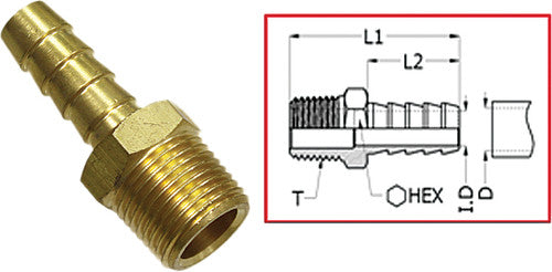 SP1 Hose Barb Fitting - MR-07305-1