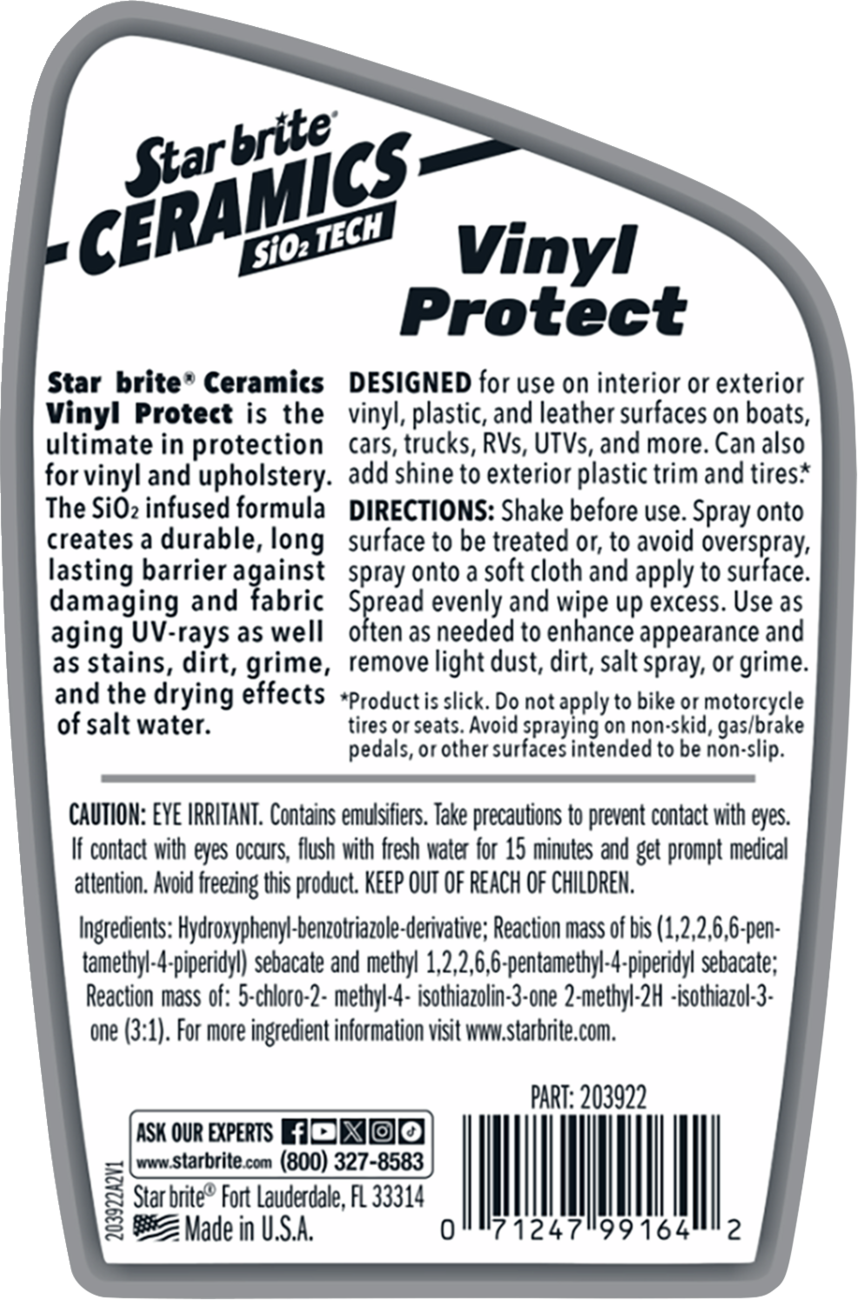 STAR BRITE Ceramic Vinyl Protectant - 22 U.S fl oz. 3706-0113