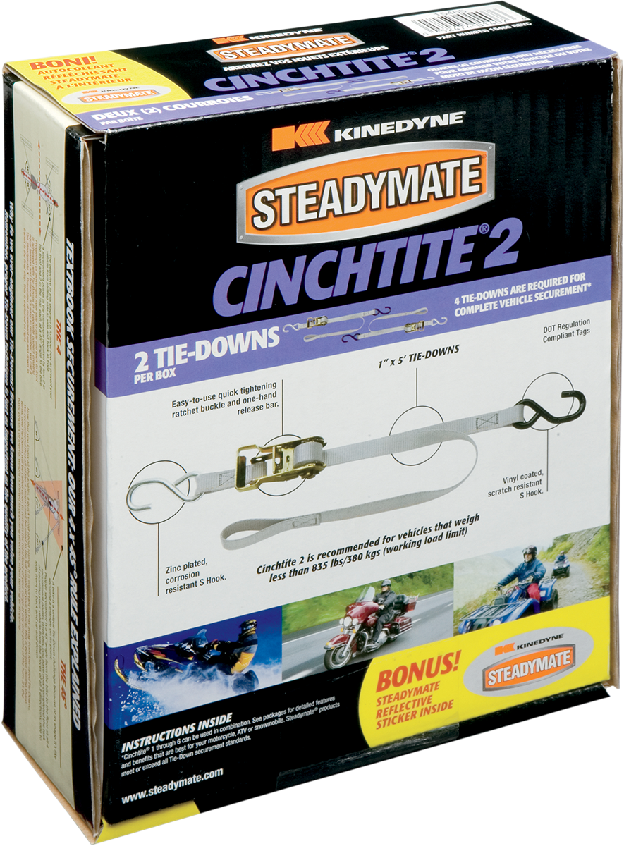 STEADYMATE Cinchtite 2 Tie-Down Strap - Cinchtite 2 Ratchet Tie-Down 3920-0246