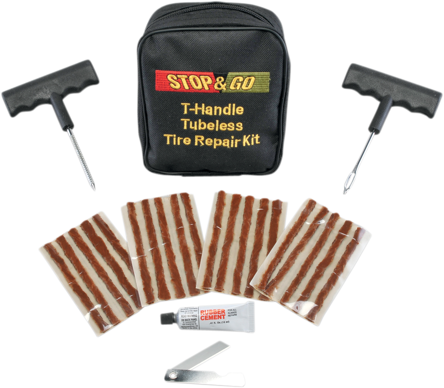 STOP & GO INTERNATIONAL Tubeless T-Handle Tire Repair Kit - Repair Kit / Tire / T-Handle 0364-0032
