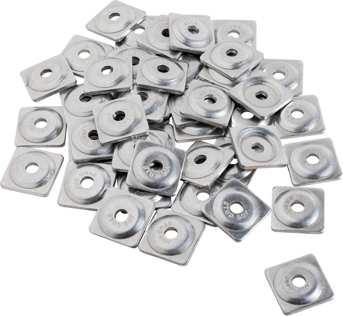 STUD BOY Square Backer Plates - Backing Plates / Aluminum / 7 mm / 48 Pack 2060-P2