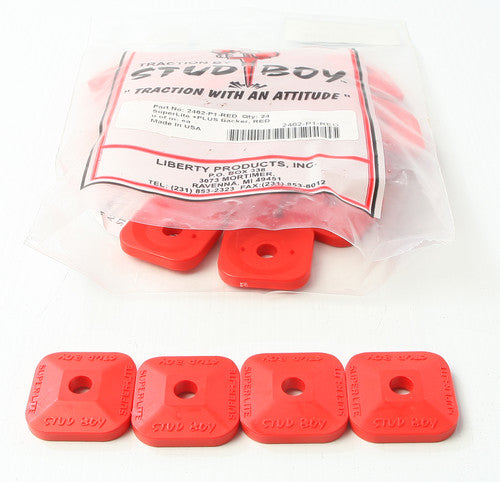 STUD BOY Super Lite Plus Single Backers - 2462-P1-RED