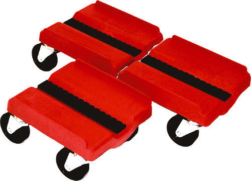 SUPERCADDY Four Wheel Dolly Set - SS RED