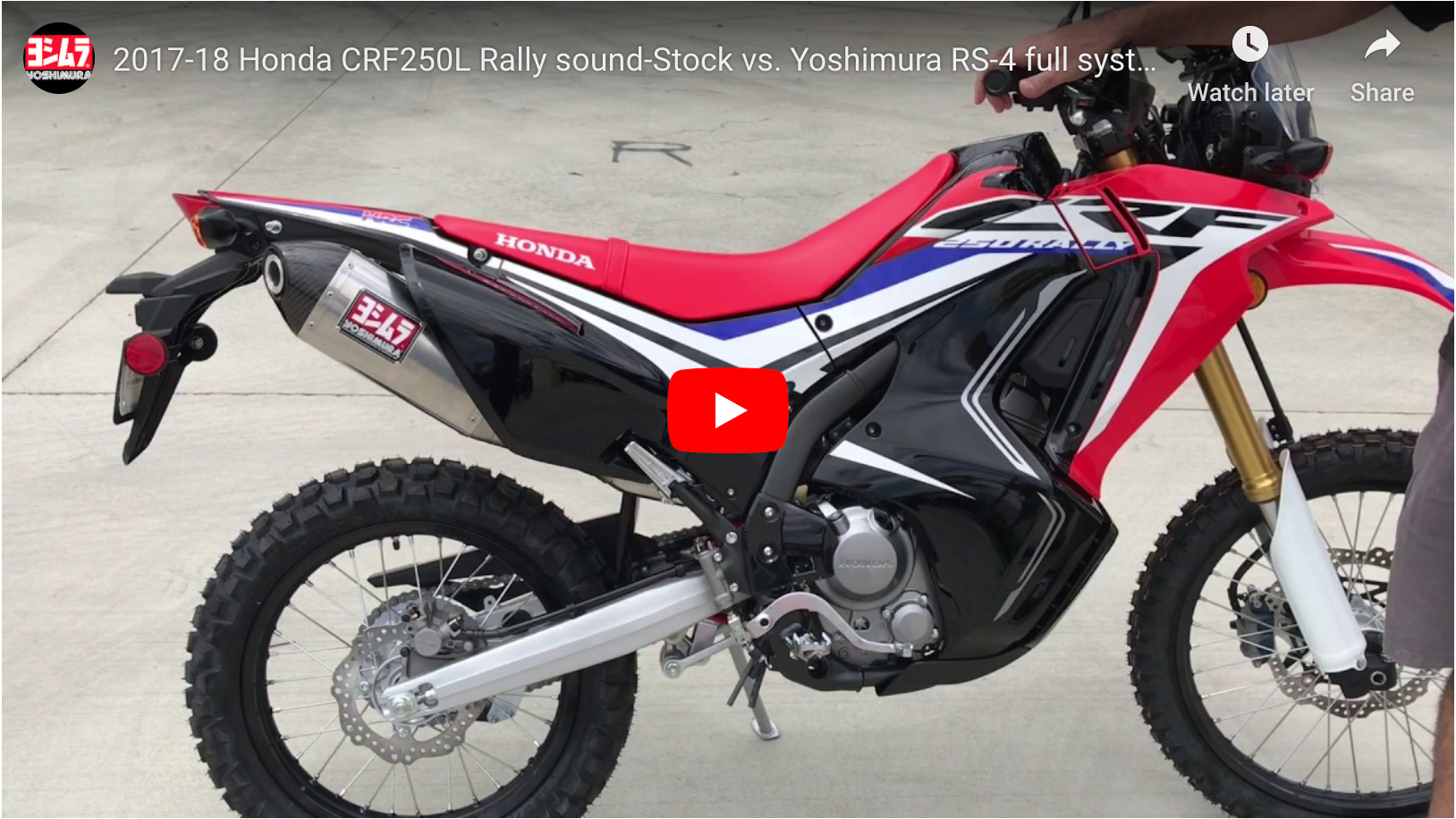 Yoshimura CRF250L/Rally 17-20 Race RS-4 Stainless Slip-On Exhaust, w/ Stainless Muffler