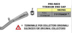 Arrow Arrow Pro- Race Titanium Silencer Kit "High Version" 2017 - 2020 Honda CBR1000RR 71175hcp