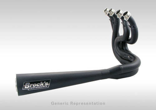 Brock's Performance Sidewinder Full System Black 20" Muffler - 2017-2025 Suzuki GSX-R1000, 2017-2025 Suzuki GSX-R1000R - 398880