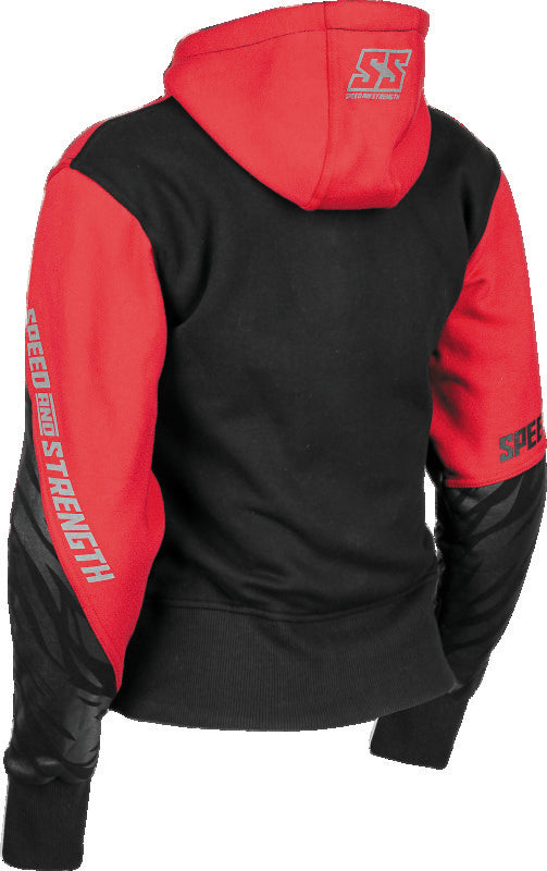 Speed and Strength Cat Outa Hell Hoody Red/Black Womens - XS - 884448