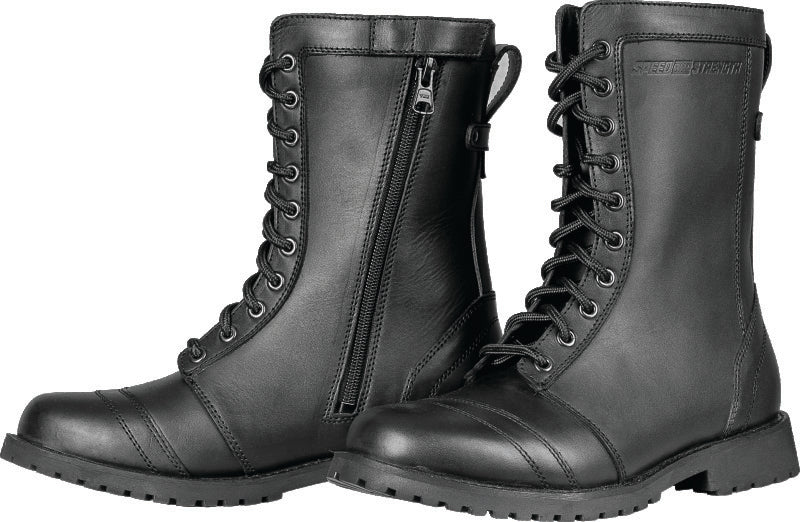 Speed and Strength Fast Times Leather Boots Black Womens Size - 6 - 880475
