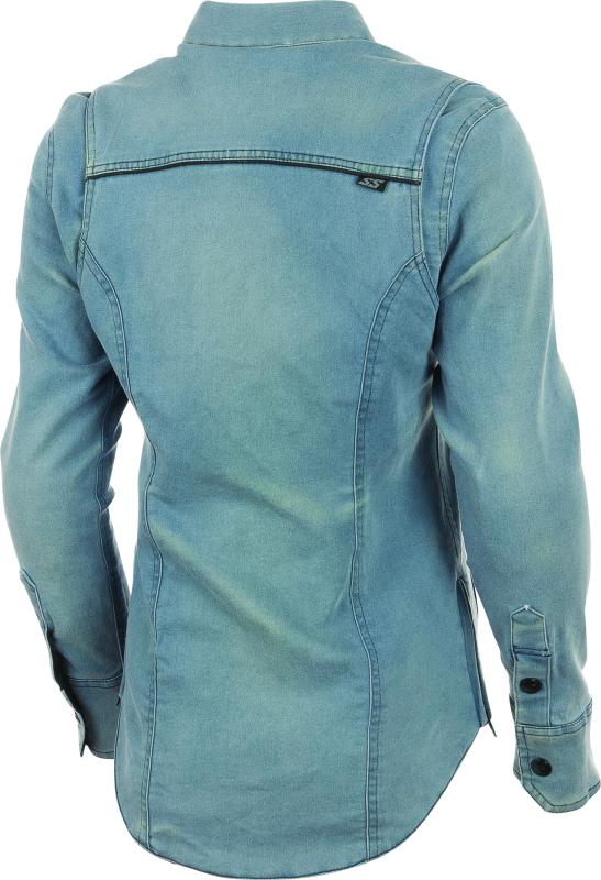 Speed and Strength Speed Society Armored Moto Shirt Denim Blue Womens - XS - 892278