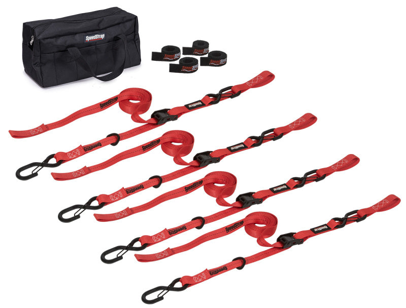 SpeedStrap 1In Motorcycle Tie-Down Kit - Red - 71763