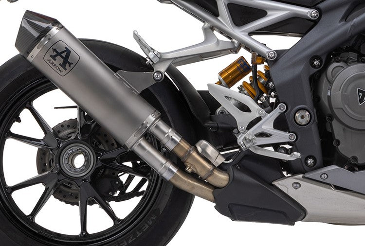 71955PK Arrow Exhaust Race-Tech Slip-on Exhaust, Titanium for Triumph Speed Triple 1200 RS 21-24