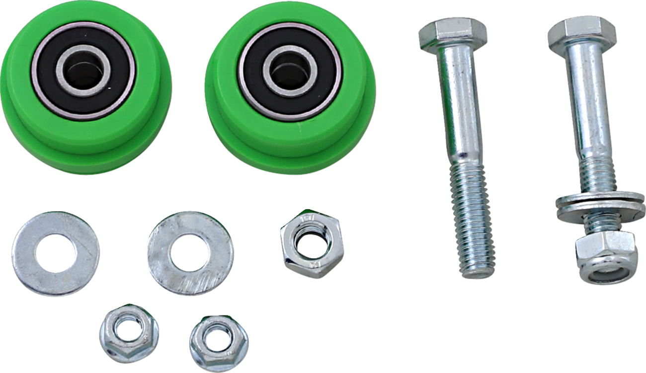 T.M. DESIGNWORKS Chain Roller - Green / Kawasaki/Street 1231-1441