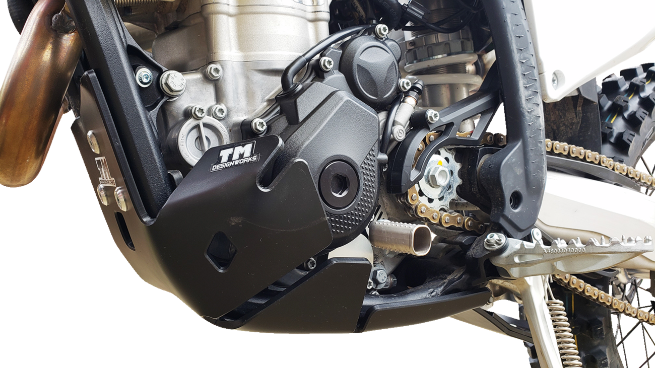 T.M. DESIGNWORKS Full-Coverage Skid Plates with Linkage Protection - Skid Plate / Black / Gas Gas | Husqvarna | KTM 0506-2109