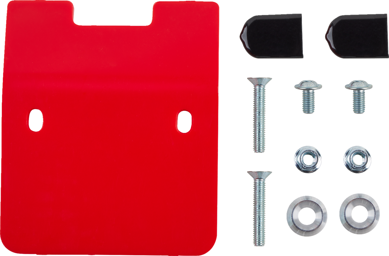 T.M. DESIGNWORKS Full-Coverage Skid Plates with Linkage Protection - Skid Plate / Red / Honda 0506-1971