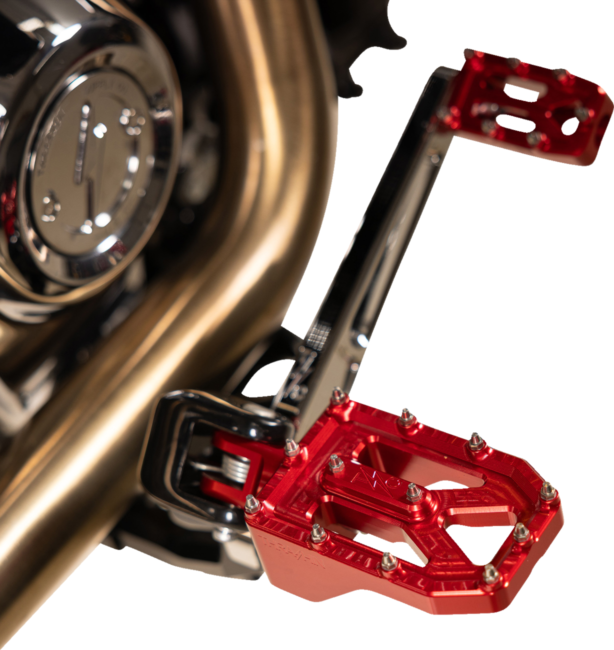 THRASHIN SUPPLY CO. Aggressor Foot Pegs - Rear / Red / HD '72-'25 1620-2770