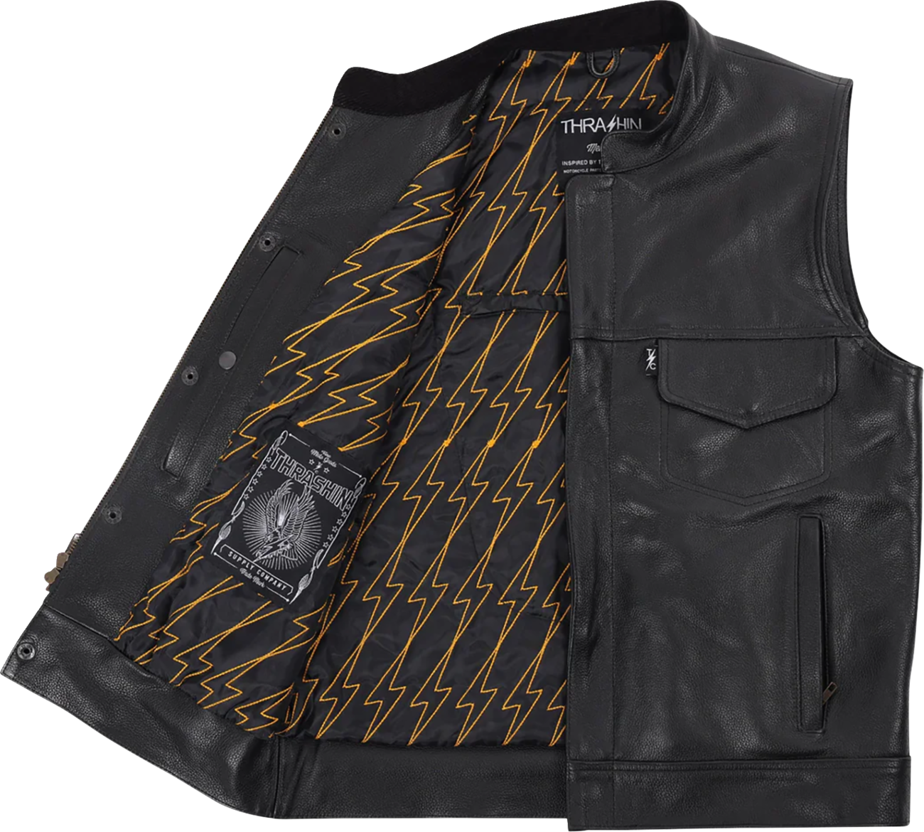 THRASHIN SUPPLY CO. Mulholland Leather Riding Vest