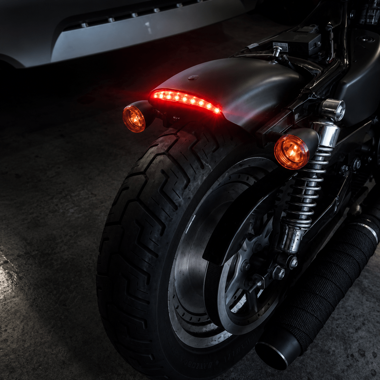Eagle Lights 5-3/4" (5.75") Round Harley LED Headlight and Red LED Taillight Conversion / Upgrade Kit for Harley Sportster / Dyna