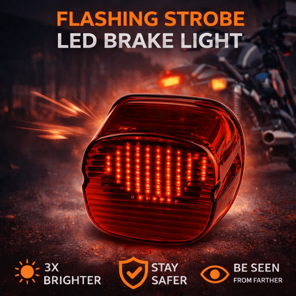 Eagle Lights Flashing Strobe Layback LED Tail Brake Light Kit for Harley-Davidson® - No Window