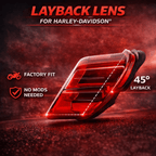 Eagle Lights Flashing Strobe Layback LED Tail Brake Light Kit for Harley-Davidson® - No Window