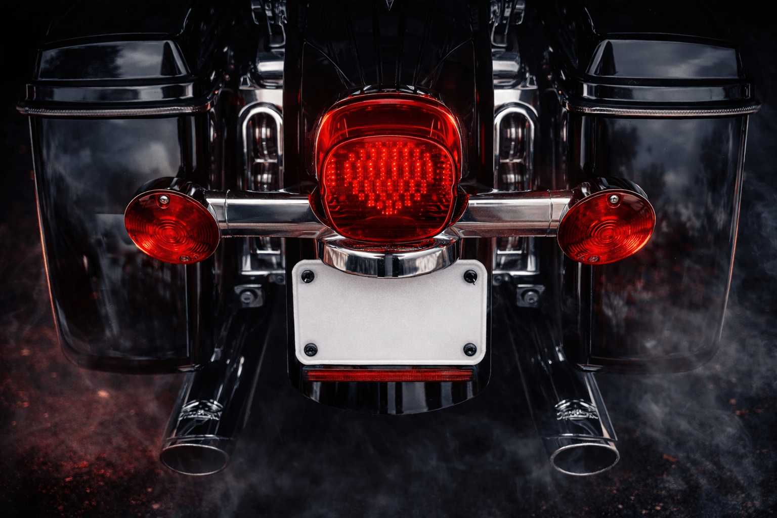 Eagle Lights Flashing Strobe Layback LED Tail Brake Light Kit for Harley-Davidson® - No Window