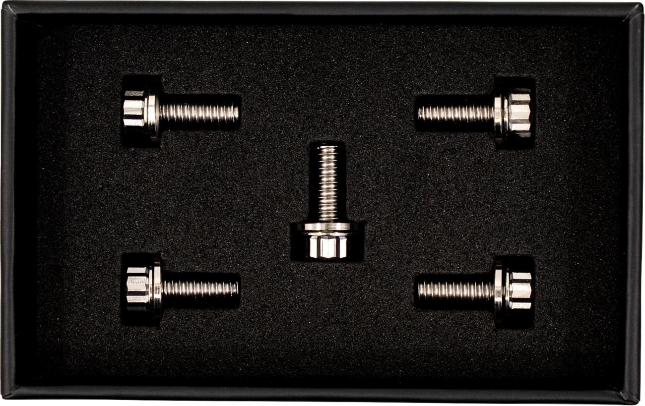 TRASK Bitchin' Bolts Derby Cover - Bitchin' Bolts Hardware Kit / Titanium / M8 / Derby Cover 2401-1796