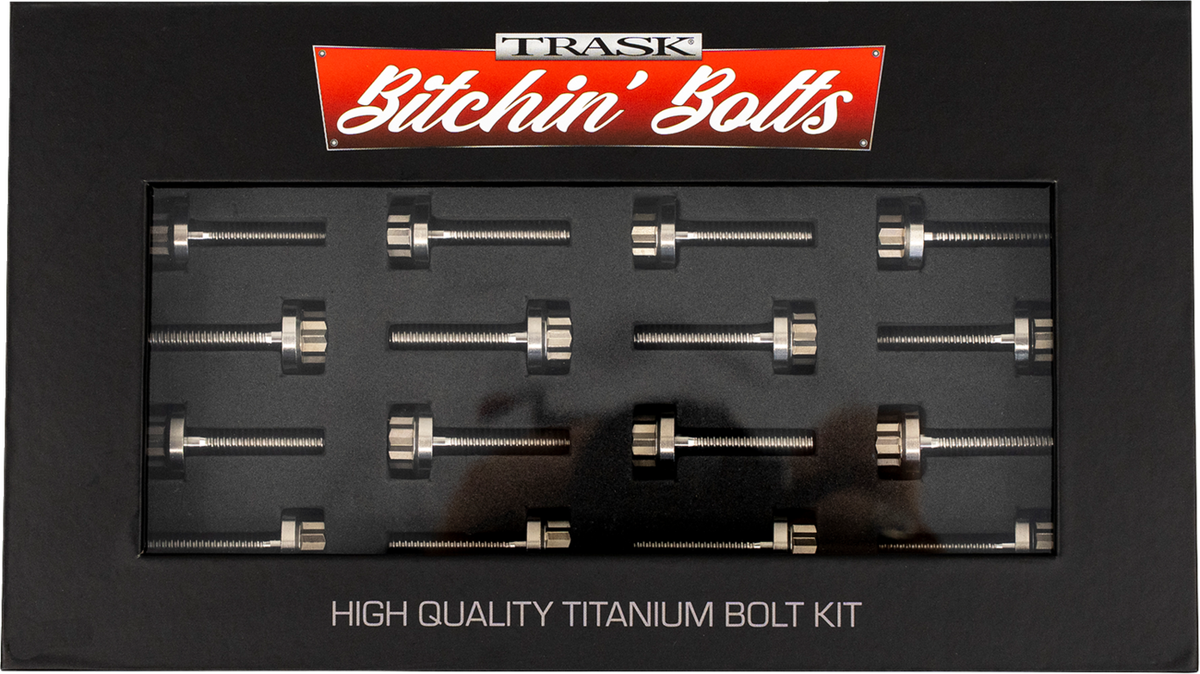 TRASK Bitchin' Bolts Rocker Box - Bitchin' Bolts Hardware Kit / Titanium / M8 / Rocker Box 2401-1799