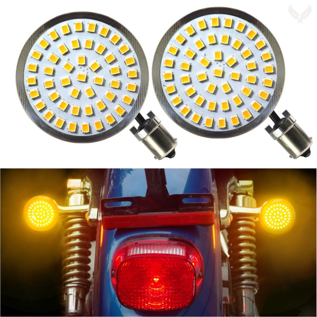 Eagle Lights 2" Generation II Front and Rear LED Turn Signals Kit for Harley-Davidson® Motorcycles - Front 1157 / Rear 1156 / Rear LEDs Amber