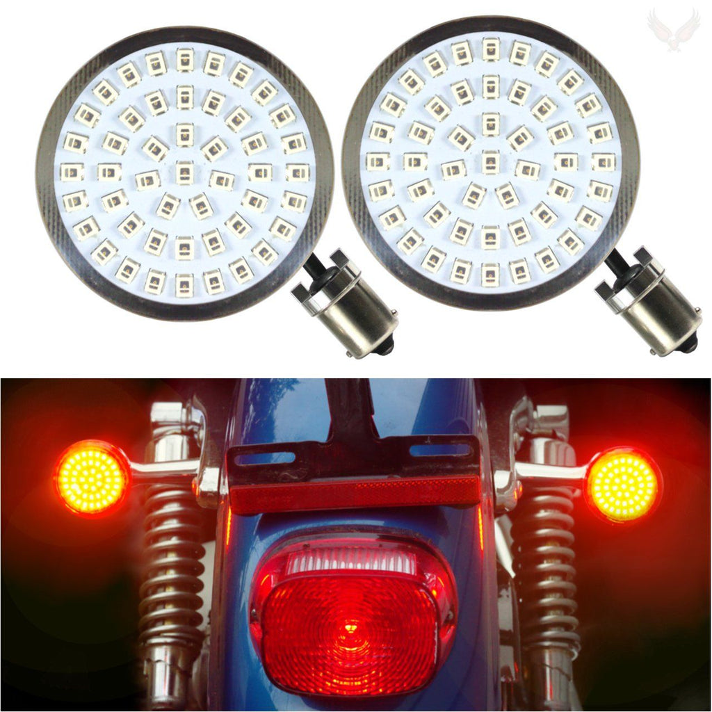 Eagle Lights 2" Generation II Front and Rear LED Turn Signals Kit for Harley-Davidson® Motorcycles- Front 1157 / Rear 1156 / Rear LEDs Red