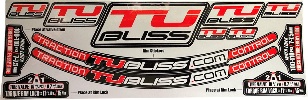 TUBLISS Sticker Kit - Rim Sticker Kit 4320-2569