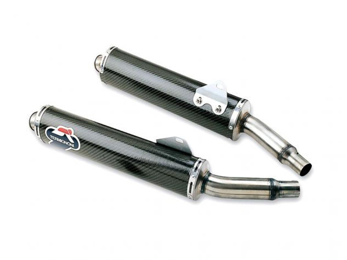 Termignoni Dual Carbon Fiber Slip-on Exhaust for Ducati Monster 620/695/750/800/900/1000/S4 (Formally Ducati Performance 96007700B)