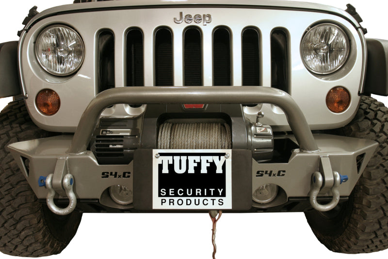 Tuffy Products Tuffy Flip-up License Plate Holder For Winch Roller Fairlead 01Black - 189-01