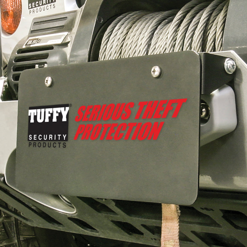 Tuffy Products Tuffy Flipup License Plate Holder- Winch W/Hawse- Blk - 333-01