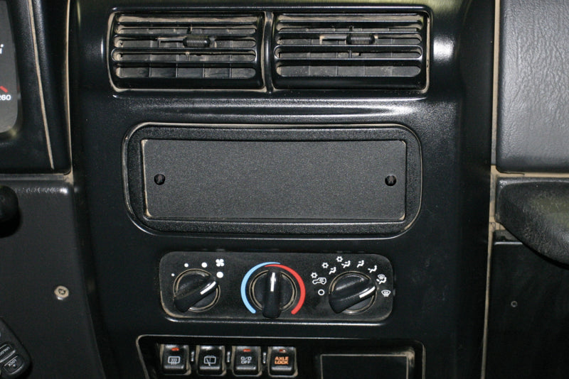 Tuffy Products Tuffy Stereo Dash Cutout Cover Plate- Black - 151-01