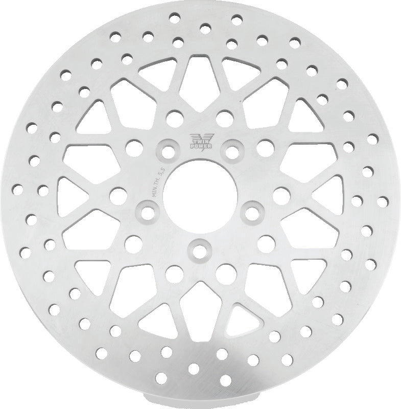 TwinPower Twin Power 08-Up FLH FLT Rear 11.8 Solid Rotor Mesh - 666830