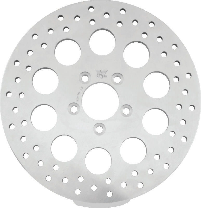 TwinPower Twin Power 08-Up FLH FLT Rear 11.8 Solid Rotor W/Holes - 666831