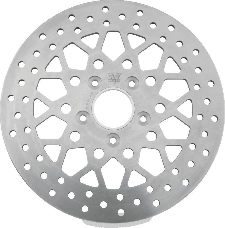 TwinPower Twin Power 1984-2017 Big Twin Exc 11.8 and Lug Mount 1984-2013 XL Front 11.5 Solid Rotor Mesh - 666836
