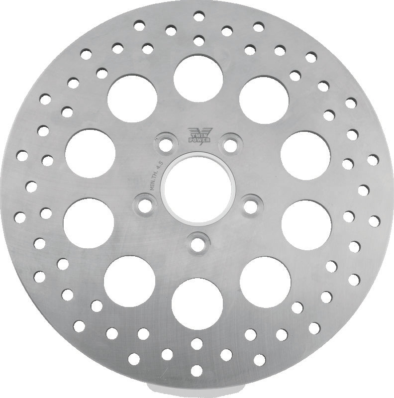 TwinPower Twin Power 1984-2017 Big Twin Exc 2008-2017 FLH FLT Rear 11.5 Solid Rotor Holes - 666843