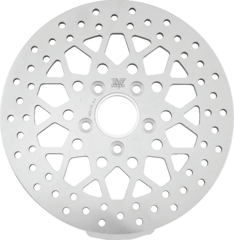TwinPower Twin Power 1984-2017 Big Twin Exc 2008-2017 FLH FLT Rear 11.5 Solid Rotor Mesh - 666842