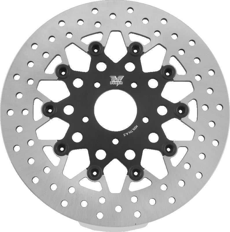 TwinPower Twin Power 2008-2013 FLH FLT 2008-2016 FLHR 2006-2017 Dyna Front 11.8 Floating Rotor Mesh Black - 666820