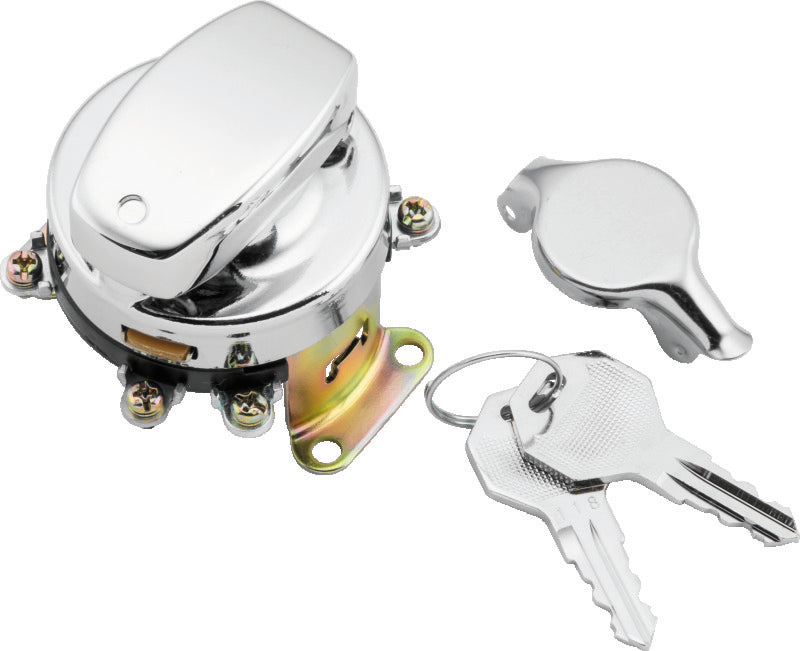TwinPower Twin Power 2036-1972 FL Chrome Fat Bob Style Ignition Switch - 492237